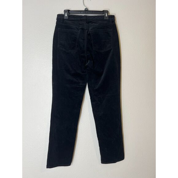 Talbots Womens Black Corduroy Pants 6 High Rise Straight Leg Curvy Fall Preppy - Picture 4 of 13